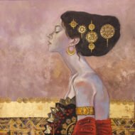 Poised Woman - Mixed Media on Canvas