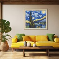 Starry Night Reimagined - Painting on Canvas - Image 3