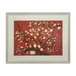 Spring Blossoms on Crimson - Painting on Canvas