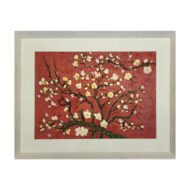 Spring Blossoms on Crimson - Painting on Canvas