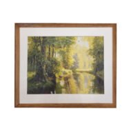 Sunlit Woodland Stream  - Painting on Canvas