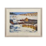 Rustic Winter Landscape - Painting on Canvas