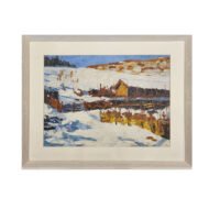 Rustic Winter Landscape - Painting on Canvas