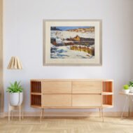 Rustic Winter Landscape - Painting on Canvas - Image 3