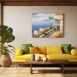 Villa by the Blue - Painting on Canvas