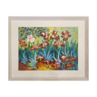 Radiant Irises in Bloom  - Painting on Canvas