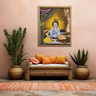 Makkhan Chor - Painting on Canvas - Image 2