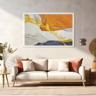 Golden Ember Flow - Painting on Canvas - Image 2